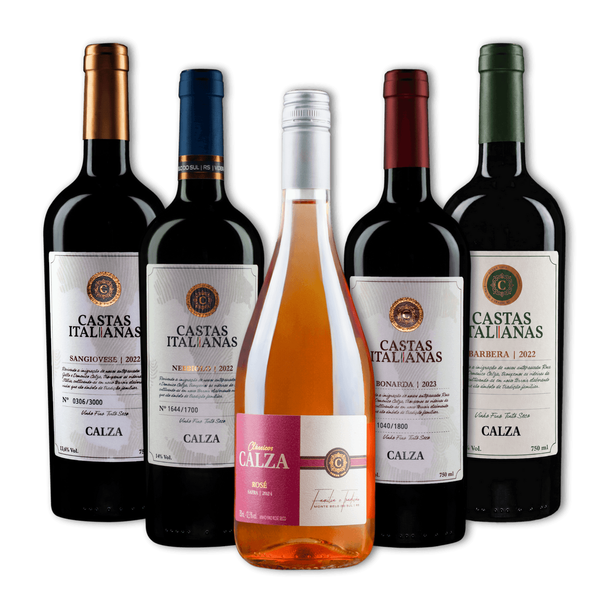 Kit Castas Italianas Vinícola Calza