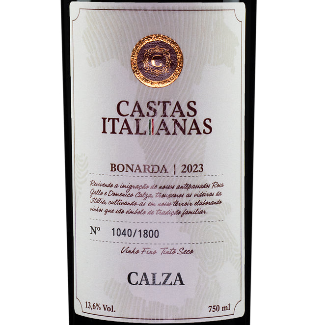 Vino tinto Bonarda – Bodega Calza