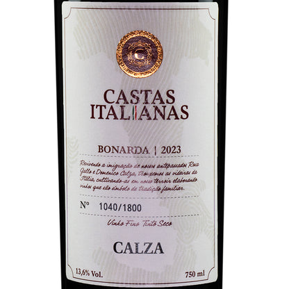 Vino tinto Bonarda – Bodega Calza